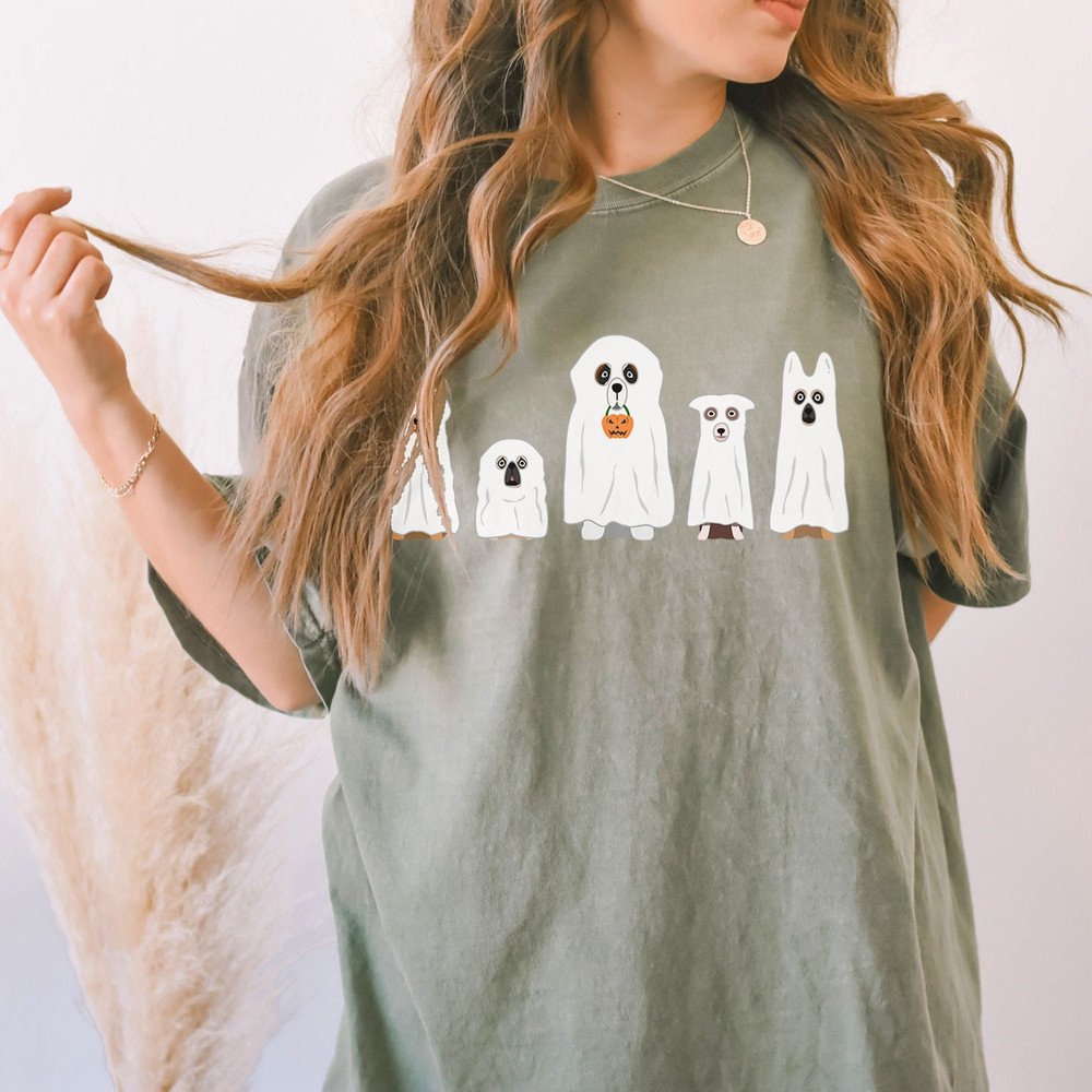 Halloween Shirt, Halloween Tee, Ghost Shirt, Comfort ColorsĀ®, Halloween Dog Shirt, Ghost Dog Shirt, Spooky Season, Halloween TShirt 1.jpg