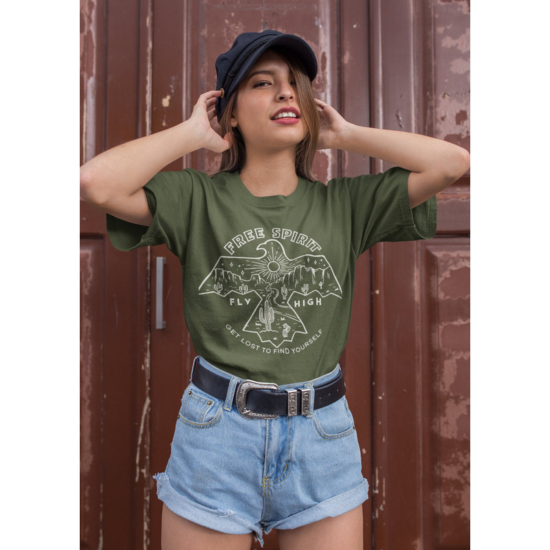 Hippie Shirt, Desert Shirt, Tunderbird Shirt, Boho Tee, Cactus Shirt, Vintage Tee, Hippie Clothing, Road Trip Shirts for women.jpg