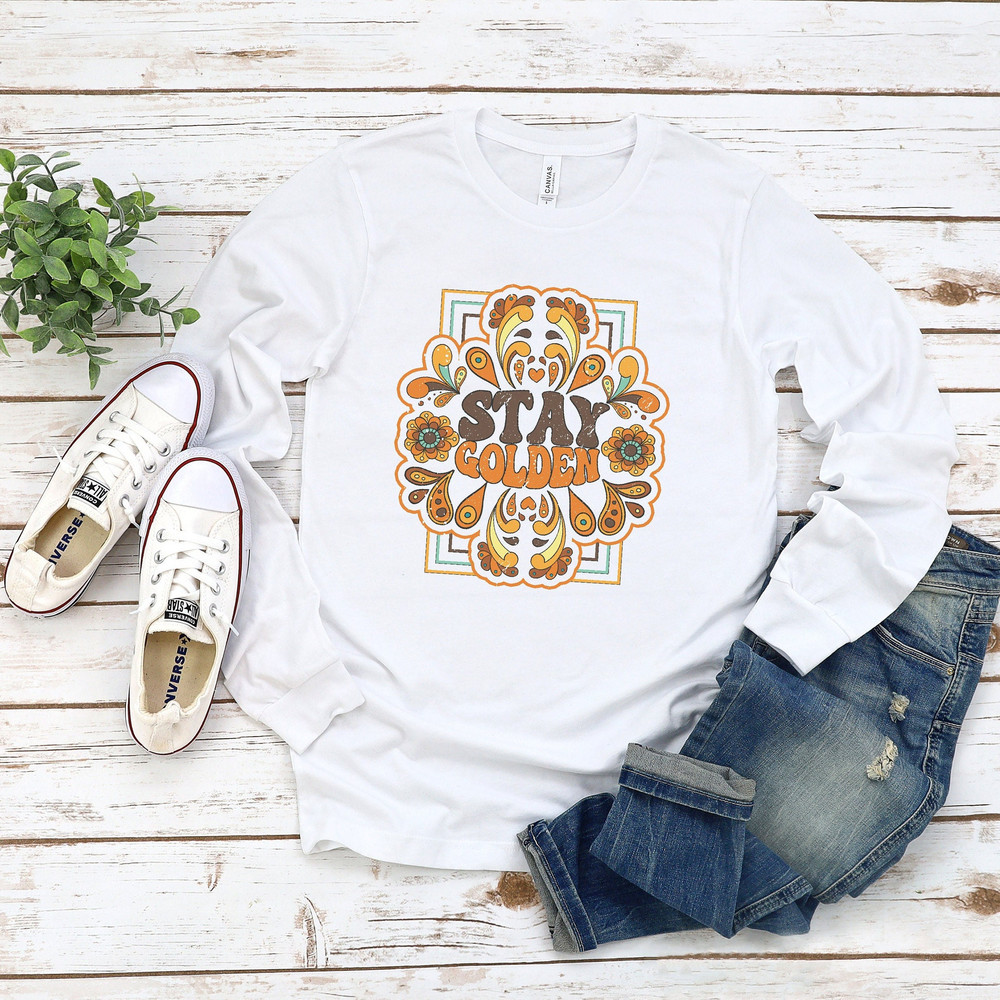 Hippie shirt, Retro Long Sleeve T Shirt, Women's Graphic Hippie Life Shirt, Vintage 70s graphic tee, Boho Vintage Tee, Positive Vibes Shirt.jpg