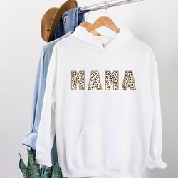 leopard mama hooded sweatshirt, mama hoodie, leopard mom hoodie, mom life sweatshirt, spring hoodie, gift for mom 1