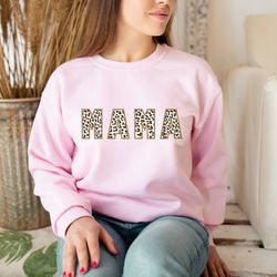 leopard mama sweatshirt, mama crew neck, leopard mom sweatshirt, mom life sweatshirt, spring sweatshirt, gift for mom, b