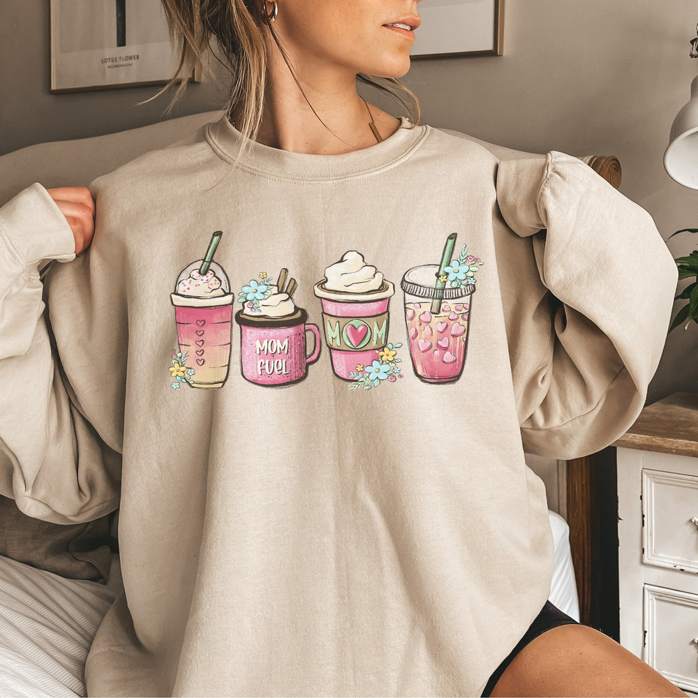 Mama Coffee Sweatshirt, Mothers Day Gift, Coffee Mug Mom Fuel Sweatshirt, Cute Mama Shirt, Mothers Day Tee, Funny Iced Coffee Lover Gift.jpg