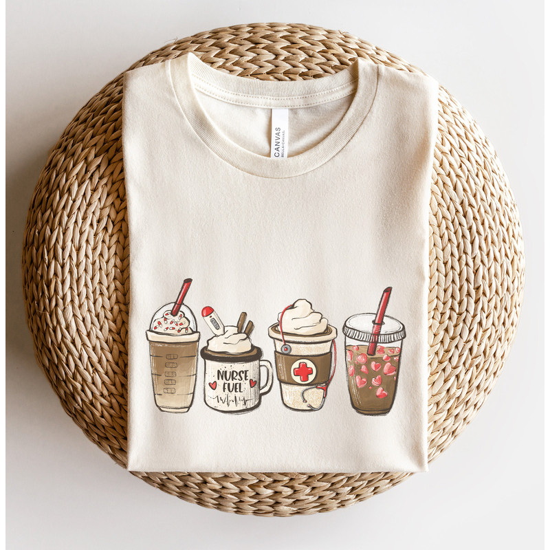 Nurse Shirt, Coffee Lover Nurse Tee, New Nurse Gift, Nurse School Graduation Gift, Nurse Appreciation, Nurses Week Gift, RN LPN Gift.jpg