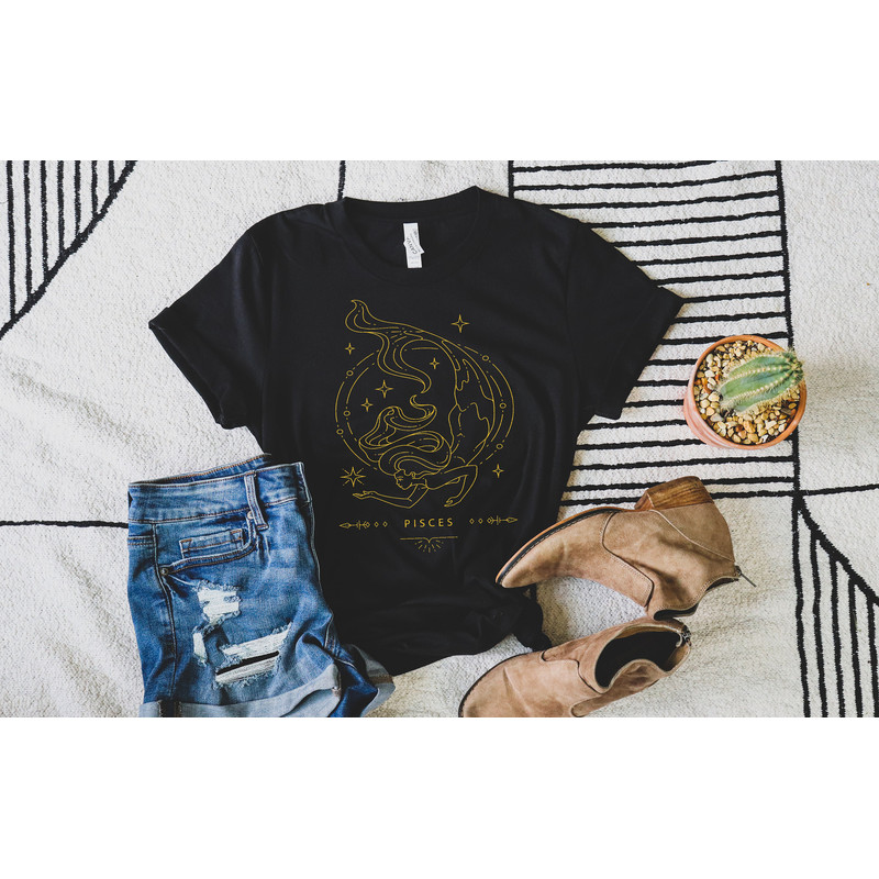 Pisces sign shirt, zodiac shirt, astrological tee, Pisces gift, birthday tee, Gift for her.jpg