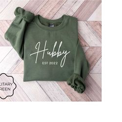 personalized hubby est sweatshirt, husband sweatshirt, gift for groom, mr sweatshirt, engagement gift, fathers day swea
