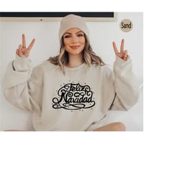 feliz navidad sweatshirt, spanish merry christmas shirt, family matching christmas hoodie, christmas holiday tshirt, chr