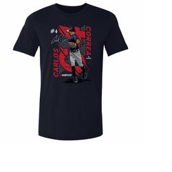 carlos correa men's cotton t shirt   minnesota baseball carlos correa minnesota c4 wht