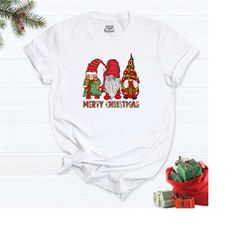 merry gnome shirt, gnome christmas t-shirt, merry shirt, bright shirt, funny women christmas tee, holiday shirt, winter