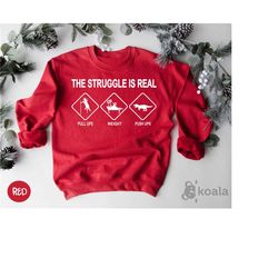 the struggle is real sweatshirt, alligator sweatshirt, striving serpent sweatshirt, authentic gator top, crocodile garb,