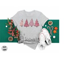 christmas tree shirt, christmas shirt, cute christmas shirt, holiday shirt, women's christmas shirt, christmas tree pink