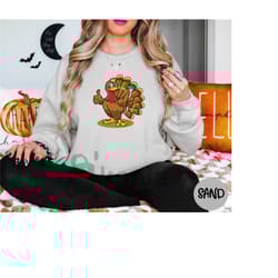 happy turkey face sweatshirt, funny thankful sweatshirt, turkey squad sweatshirt, thanksgiving sweatshirt, fall sweatshi