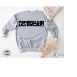 swimming sweatshirt, beach sweatshirt, summer vacation sweatshirt, funny swimming sweater, swim team sweater, swimmer sw