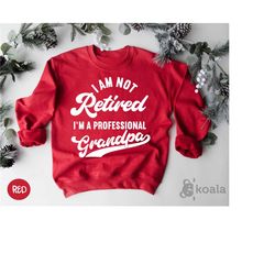 i'm not retired i'm a professional grandpa sweatshirt, retired grandpa sweatshirt, fathers day gift, gift for grandpa, f