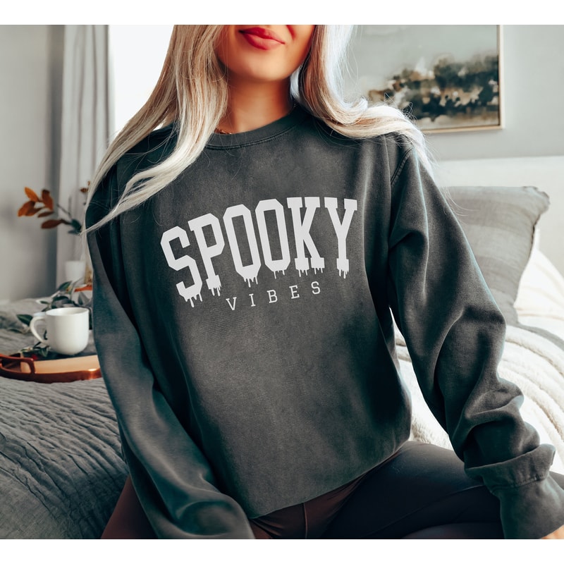 Comfort ColorsĀ® Halloween Sweatshirt, Halloween Hoodie, Oversized, Spooky Vibes Sweatshirt, Womens Fall Sweatshirts.jpg
