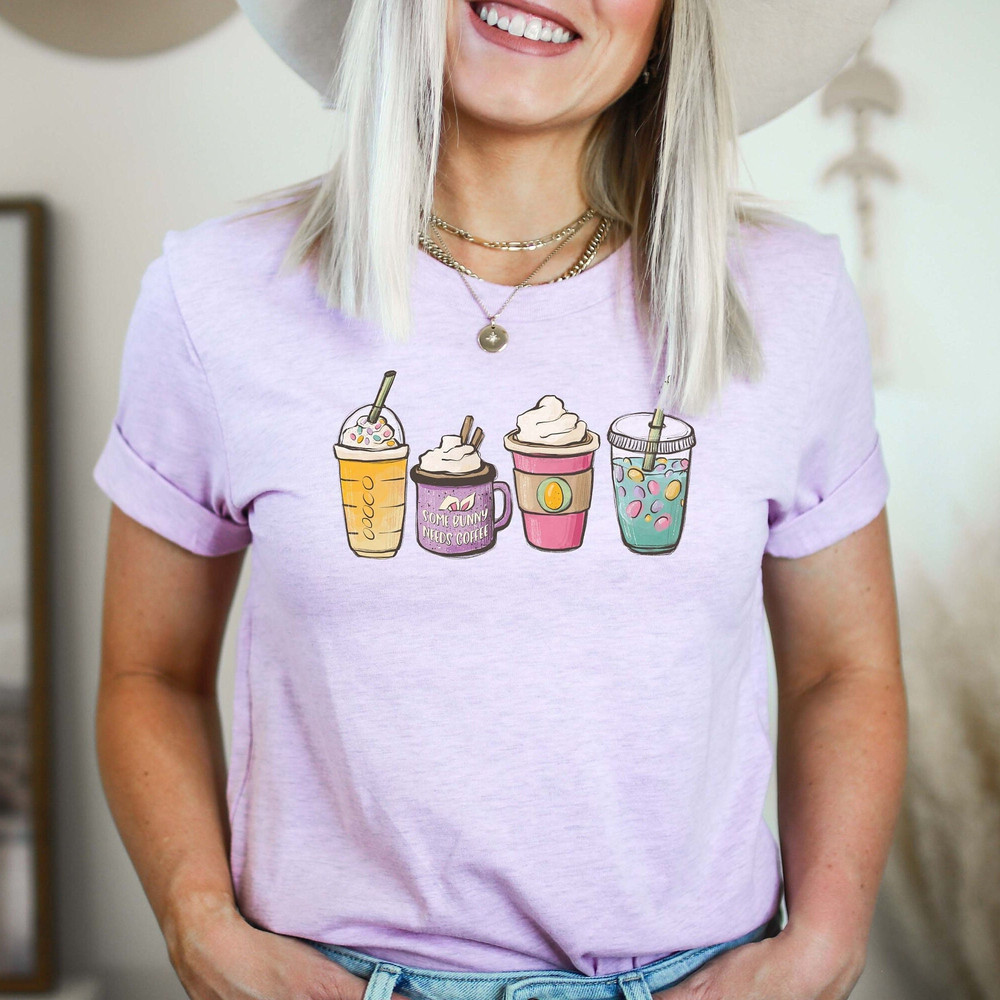 Easter Coffee Bunny Shirt for Women, Womens Easter Shirts, Spring Coffee Lover Shirt. Easter Shirts for Women, Coffee Mug Tee.jpg