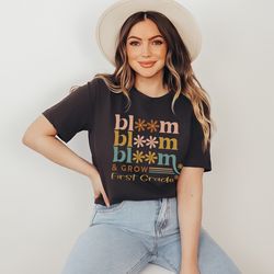 first grade shirt, 1st grade teacher shirt, retro 1st grade flower tee, team teachers tshirt, cute elementary school tee