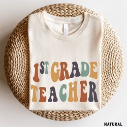 first grade shirt, first grade teacher shirt, first grade team shirts, back to school shirts, retro first grade tee, tea