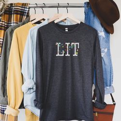 funny christmas shirts, christmas t shirts, funny holiday shirt, lets get lit shirt, christmas shirts for men or women,