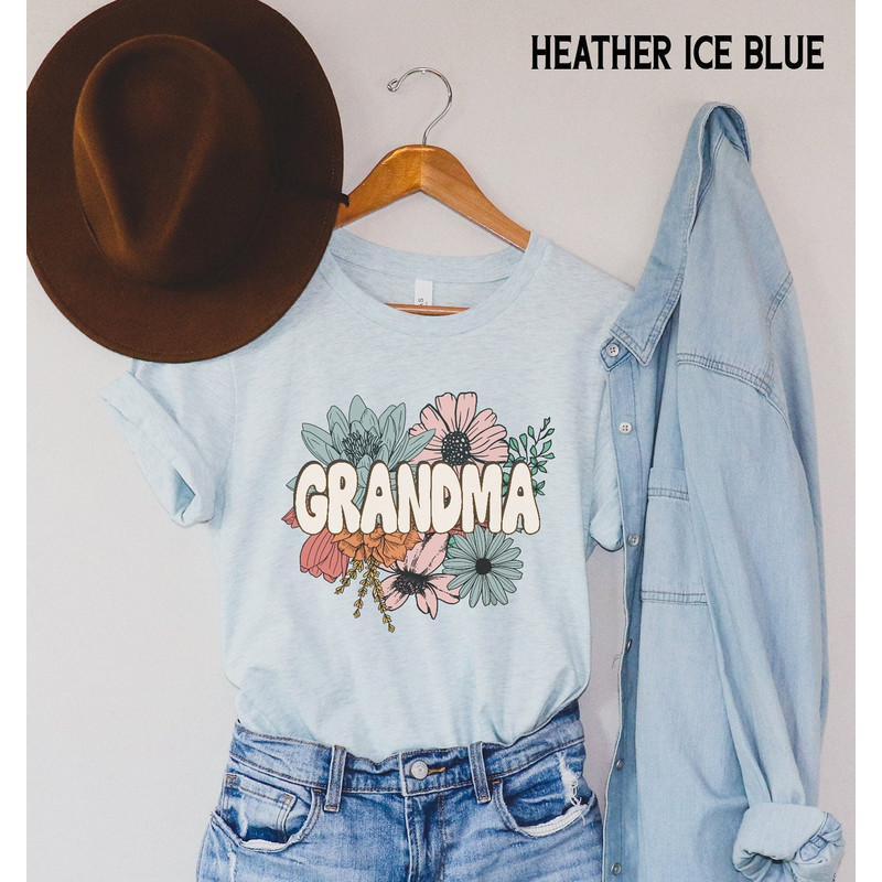 Grandma Shirt, Floral Grandma TShirt, Flower Graphic Tee, Grandma Gift, Granny Tee, Pregnancy Announcement Shirt, Mother's Day Gift 1.jpg