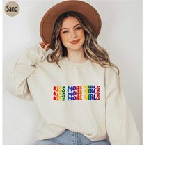 gay pride shirt, lgbtq shirt, kiss more girls shirt, lesbian shirt, pride month shirt, queer gift, lesbian clothing, que