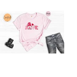 gnome love valentine shirt, gnome heart tee, valentines day gift, happy valentine's day tshirt