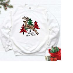 happy new year sweatshirt, happy new year party sweater, holiday sweatshirt, new year gift, winter sweatshirt, new year