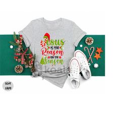 jesus is the reason for the season shirt, christian christmas shirt, christmas jesus shirt, jesus christmas shirt, chris