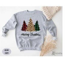merry christmas sweatshirt, women christmas sweatshirt, cute christmas sweatshirt, women holiday sweatshirt, leopard chr