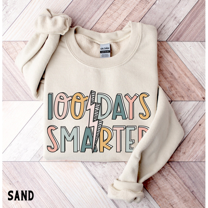 100 Days of School teacher Sweatshirt, 100 Days Teacher Hoodie, Retro Teacher Crewneck Sweater, Educator Gift for Teachers.jpg