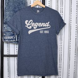 30th birthday shirt, legend born in 1993 shirt, 30th birthday gift, 1993 birthday tee, 30th birthday party shirt, gift f