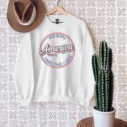 4th of july sweatshirt, retro america sweatshirt, god bless america sweatshirt, memorial day sweatshirt, vintage america