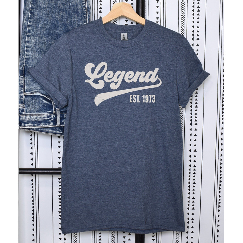 50th Birthday Shirt, Legend Born in 1973 Shirt, 50th Birthday Gift, 1973 Birthday Tee, 50th Birthday Party Shirt, Gift for 50th Birthday.jpg