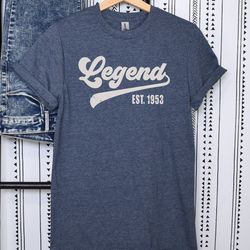 70th birthday shirt, legend born in 1953 shirt, 50th birthday gift, 1953 birthday tee, 70th birthday party shirt, gift f