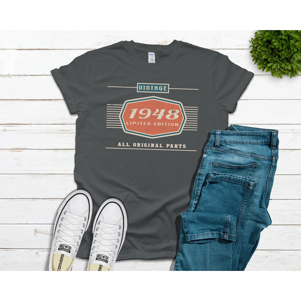 75th Birthday Gift, 75th Birthday Shirt, Born in 1948 Birthday Tee, Birthday Present for 75th, Dad Birthday, Grandpa Birthday TShirt 1.jpg