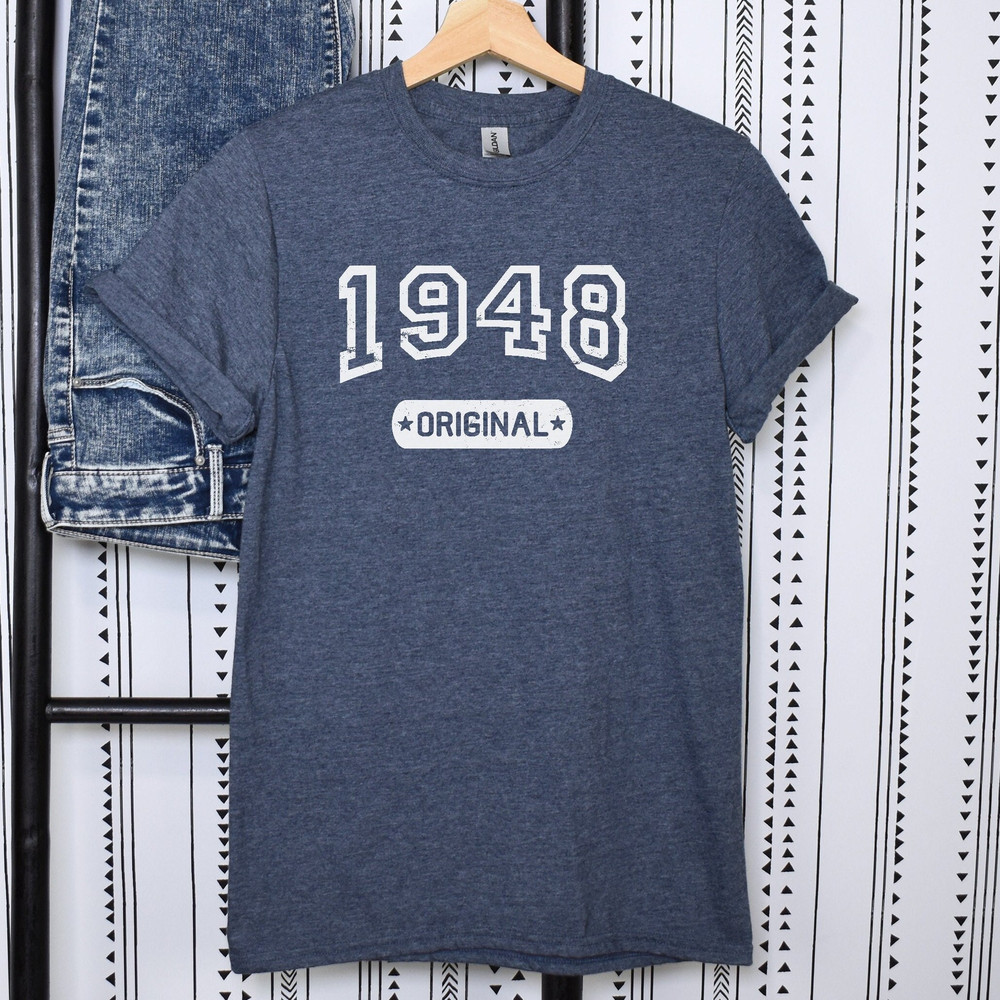 75th Birthday Gift, Varsity 75th Birthday Shirt, Born in 1948 Birthday Tee, Birthday Present for 75th, Dad Birthday, Grandpa Birthday TShirt.jpg