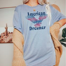 american dreamer eagle shirt, 4th of july shirt, 4th of july tee, vintage 4th of july eagle shirts, vintage eagle tee, r