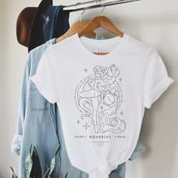 aquarius sign shirt, zodiac shirt, astrological tee, aquarius gift, birthday tee, gift for her