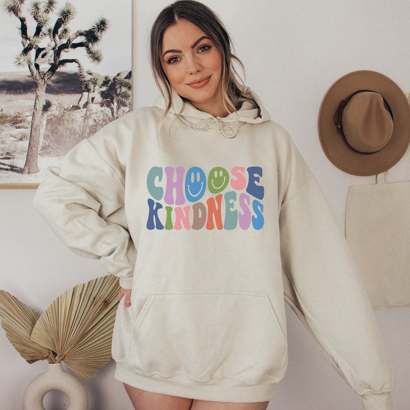 Choose Kindness Hooded Sweatshirt, Retro Kindness Hoodie for Women, Kind Hoodie, Mom Kind Hoodie, Teacher Kindness Hoodie.jpg