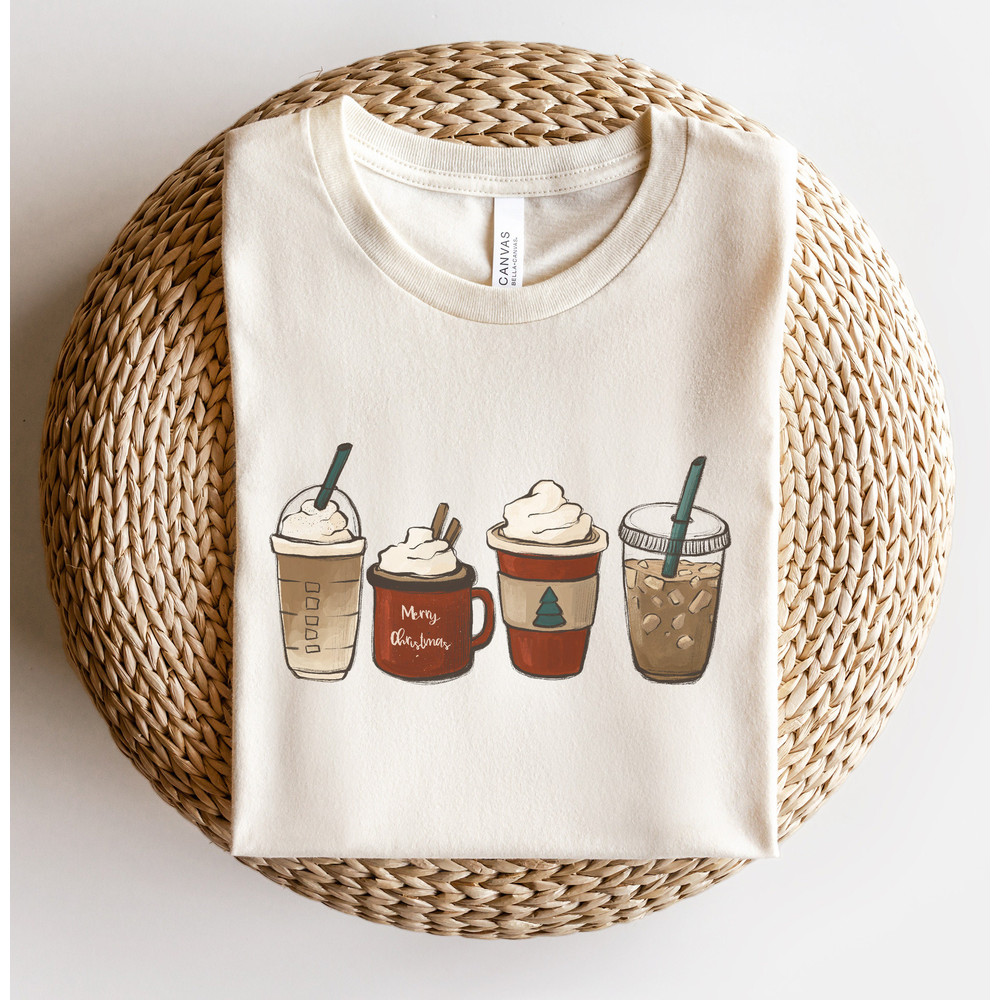 Christmas Coffee Shirts for Women, Cute Christmas Tee, Holiday Shirt, Christmas T Shirt, Coffee Lover Gift 1.jpg