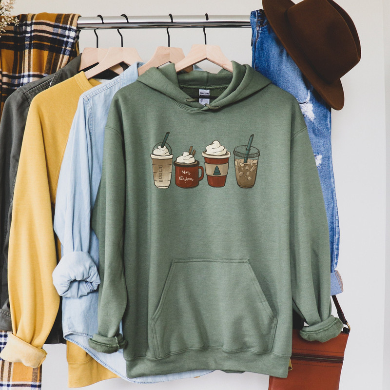 Christmas Coffee Sweatshirt for Women, Cute Christmas Hoodie, Christmas Sweater, Womens Christmas Hoodie, Winter Hoodie, Cozy Holiday Hoodie.jpg