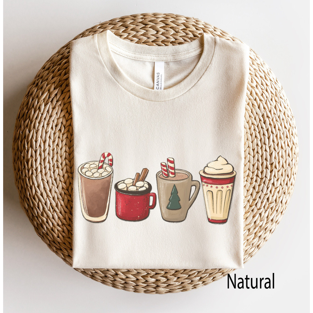 Christmas Shirt for Women, Hot Chocolate Shirt, Christmas Tees, Cute Christmas T Shirt, Chocolate Lover Gift, Holiday Shirt.jpg