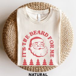 christmas shirts for women, funny christmas tshirt, vintage santa shirt, love a man with a beard shirt, retro santa tee,