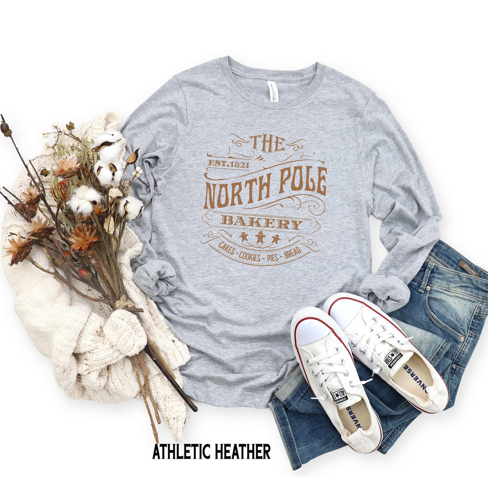 Christmas Shirts, Chistmas Baking Crew Long Sleeve Shirt, Christmas TShirt, North Pole Bakey Tee, Christmas Group Shirt, Family Matching Tee.jpg