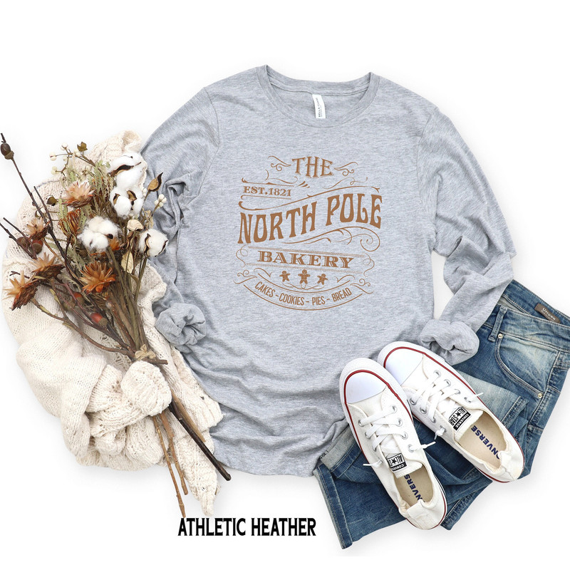 Christmas Shirts, Chistmas Baking Crew Long Sleeve Shirt, Christmas TShirt, North Pole Bakey Tee, Christmas Group Shirt, Family Matching Tee.jpg