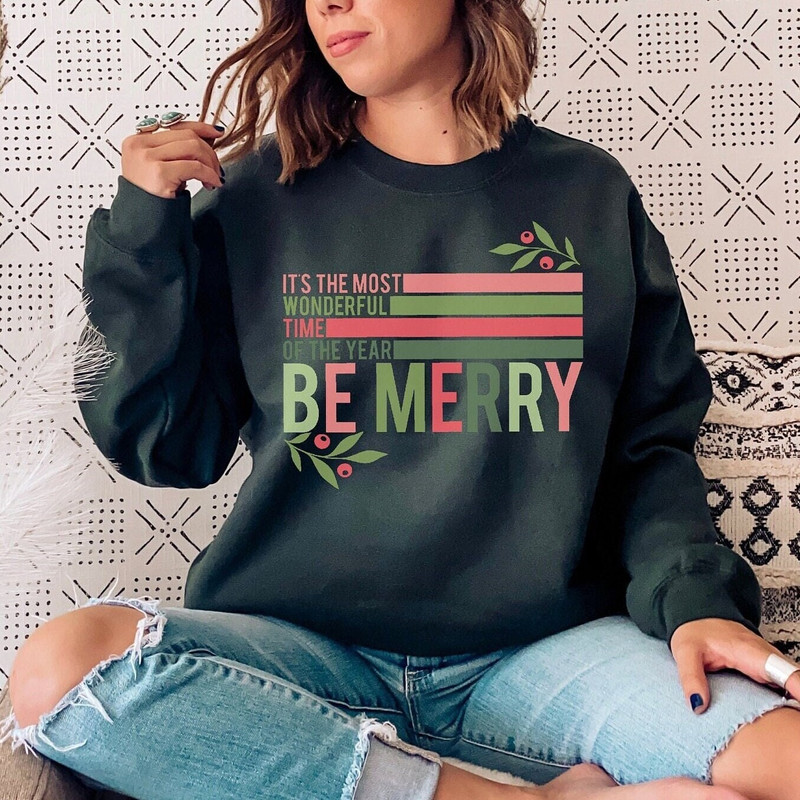 Christmas Sweatshirt for Women, Christmas Hoodie, Be Merry, Holiday Sweatshirts for women, Christmas Sweater, Christmas Holiday Party Shirts 1.jpg