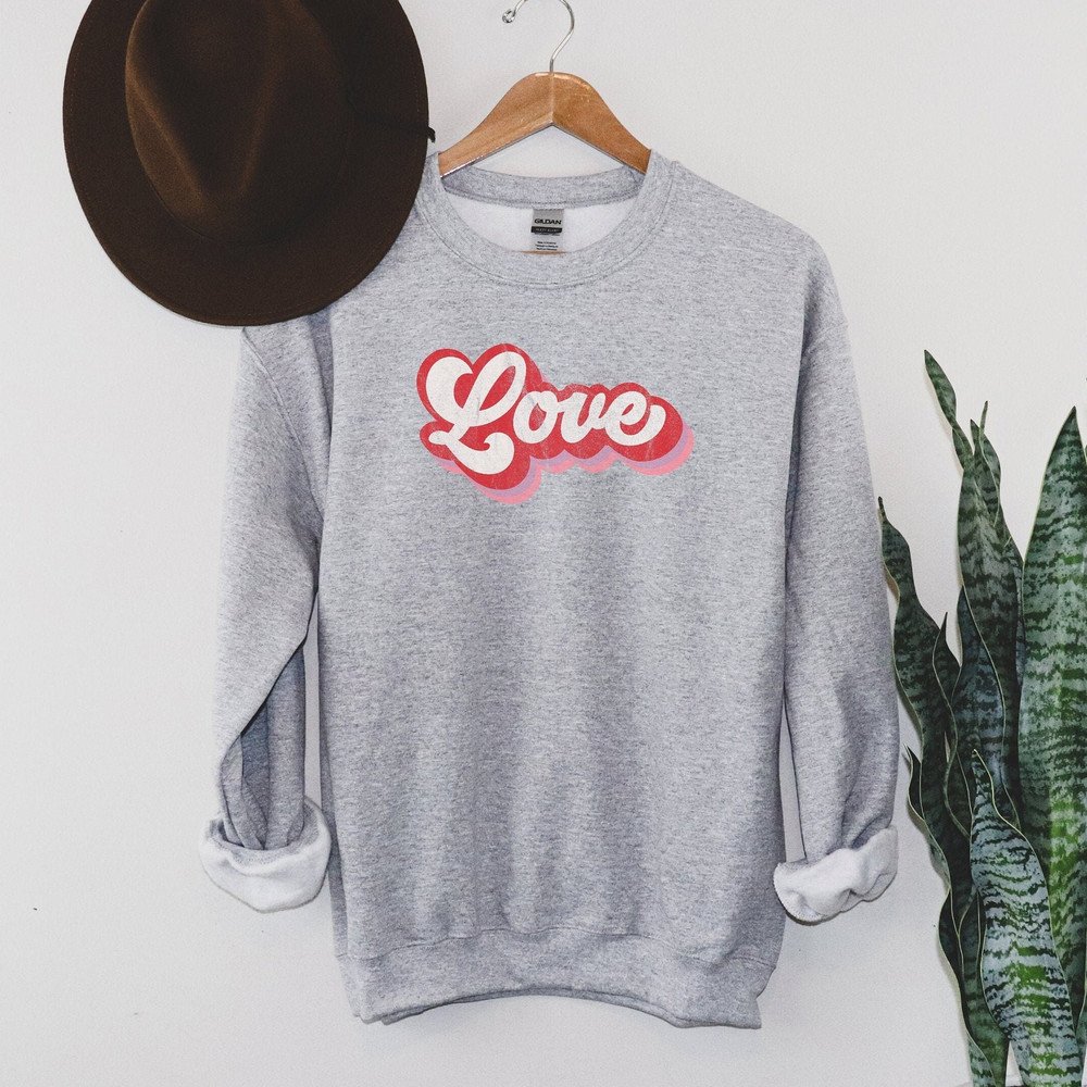 Women's Retro Love Valentine Sweatshirt, Valentine Sweater for Women, Travel Sweatshirt, Hiking Sweatshirt, Gift for her, Spring Sweatshirt.jpg