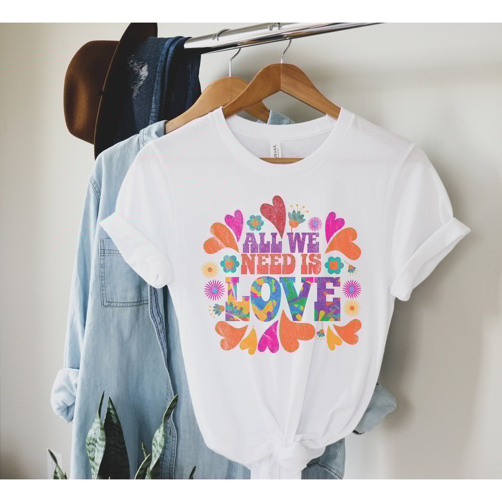 Women's Valentines Shirts, Vintage 70s T Shirt, Valentines Day Shirts for Women, Hippie Shirts, 60s Vintage Tee, Gift for Her.jpg