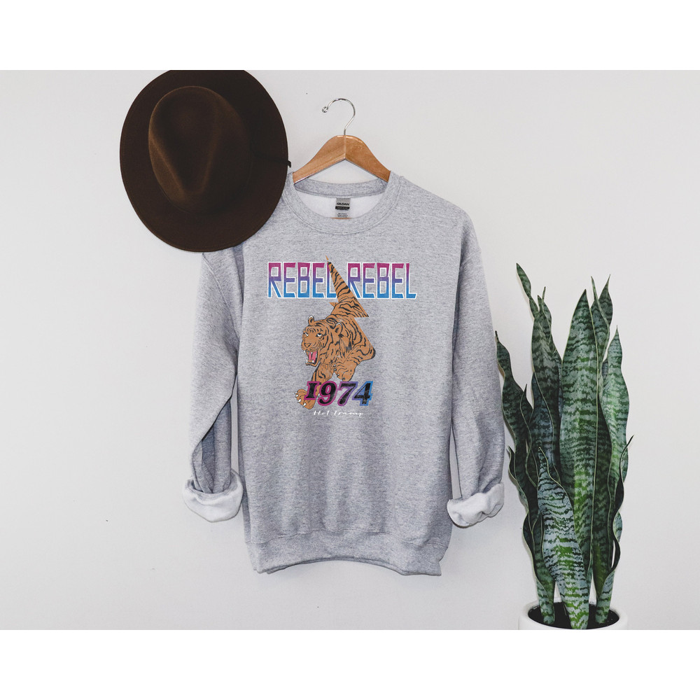 Womens Rebel Rebel Bolt Vintage Distressed Graphic Tiger Crew Sweatshirt, 70s Rock Band Sweatshirt for her, Gift for Wife, Mom.jpg