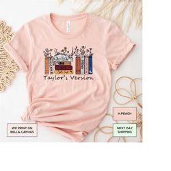 taylor swiftie music albums as books t-shirt fun music lover gift shirt for 2023 swiftie concert tour merch shirt for fa