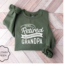 i'm not retired i'm a professional grandpa sweatshirt, dad sweatshirt, gift for grandpa, new dad shirt, father's day gif